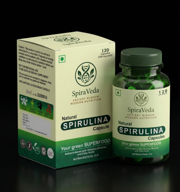 spirulina green tablets – twin pack spiraveda spirulina capsules